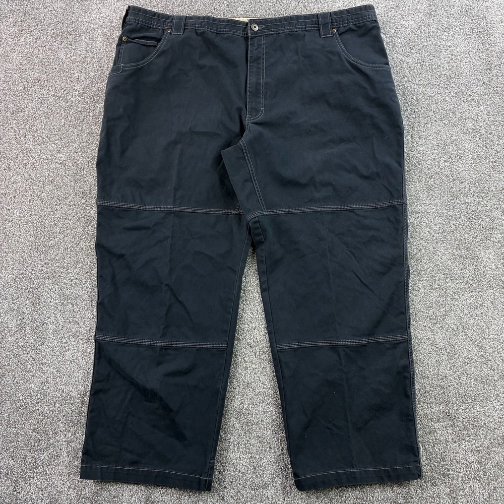 Cabelas Casuals Pants Mens 44x30 Black Double Knee Work Cargo Utility Pants